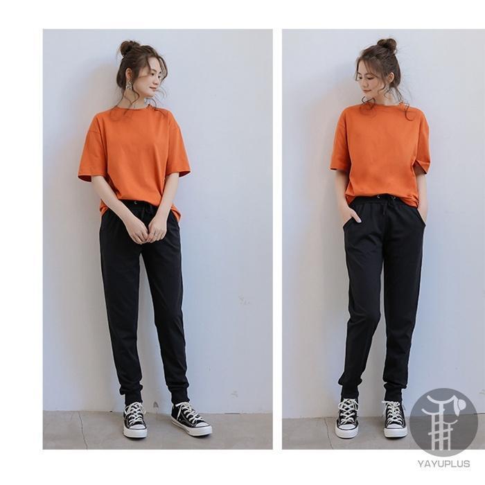 【値下げ】ジョガーパンツ スウェット レディース 無地 ウエストゴム パンツ ロング丈 スポーツ ヨガ 部屋着 運動着 春 秋 20代 30代 - 画像 (6)