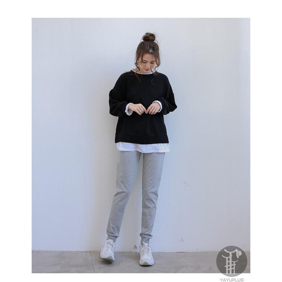 【値下げ】ジョガーパンツ スウェット レディース 無地 ウエストゴム パンツ ロング丈 スポーツ ヨガ 部屋着 運動着 春 秋 20代 30代 - 画像 (8)