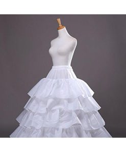 [Grandool] 5段パニエ ウエスト5段階調整ゴム Aライン パーティー ドレス ウェディング ドレス用 ロングパニエ100ｃｍ