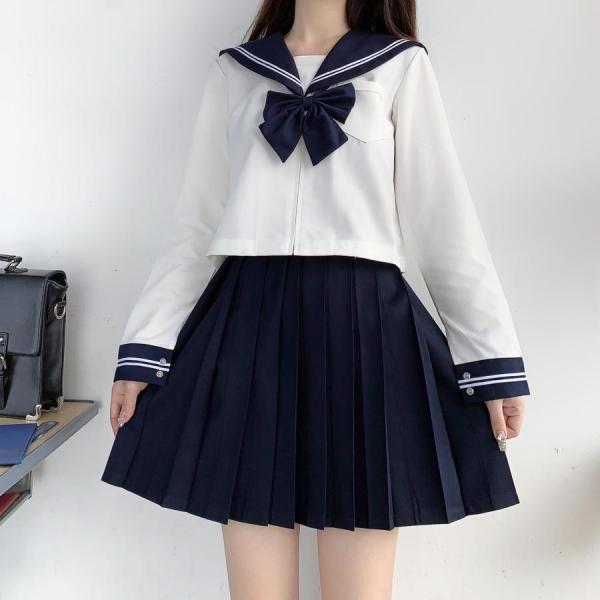 コスプレ 制服 JK 2点セット 女子高生 高校生 学生服 コスチューム コスプレ衣装 可愛い 彼女ミニスカ 仮装 セーラー服 大きいサイズ - 画像 (4)