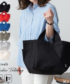 トートバッグ レディース 大きめ a4 キャンバス 大容量 リサイクル素材 シンプル ナチュラル