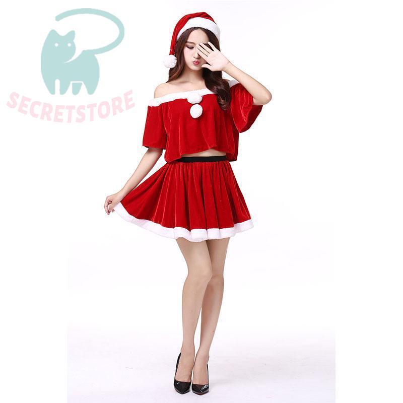 クリスマス衣装 レディース サンタクロース ワンピース+帽子 3点セット サンタ服装 演出服 コスチューム大人 可愛い 大きいサイズキャラクターフルセット - 画像 (3)