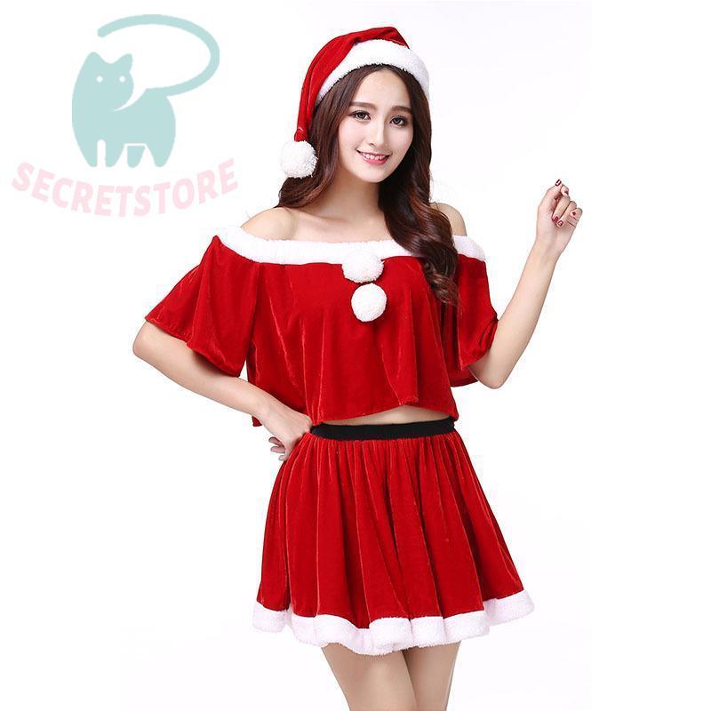 クリスマス衣装 レディース サンタクロース ワンピース+帽子 3点セット サンタ服装 演出服 コスチューム大人 可愛い 大きいサイズキャラクターフルセット - 画像 (4)
