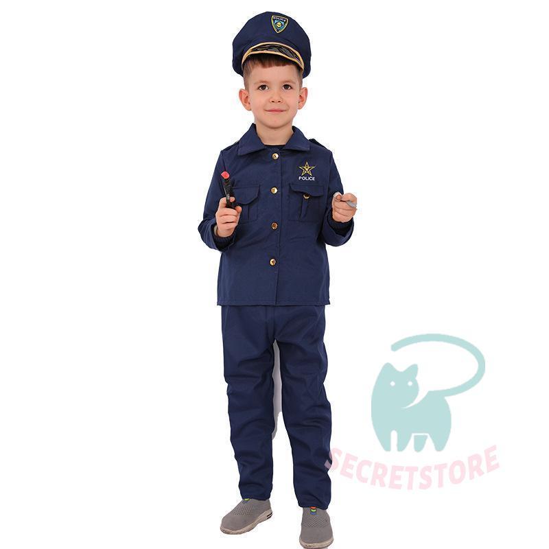 衣装 子供用 警官 ポリス 仮装 コスチューム 警察 キッズ パイロット 子供服 コスプレ 警察官 制服 おまわりさん パーティー道具 - 画像 (3)