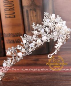 ウエディング ヘッドドレス ティアラ クラウン 王冠 髪飾り 花嫁 ウェディング 結婚式 発表会 演奏会 披露宴 ブライダル パーティー 二次会 ヘアアクセサリー