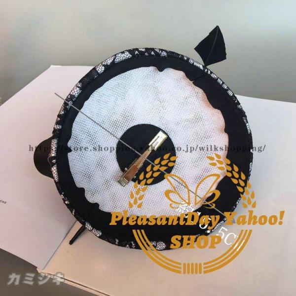 ウェディングハット 安い ブライダル ヘアアクセサリー 花嫁 ヘッドドレス 結婚式 パーティーハット 髪飾り 帽子 ウエディングハット 二次会 披露宴 ミニハット - 画像 (5)