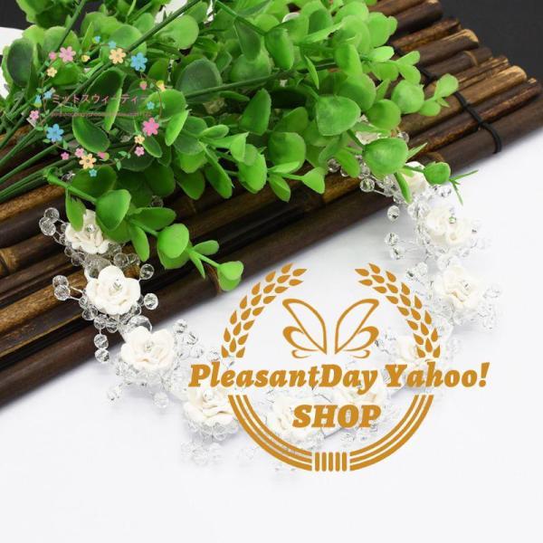 小枝 花アクセサリー ヘッドドレス 小枝ヘアバンド ヘッドピース パーティー ホワイト 二次会 ウェディング カチューム 結婚式 手作り キット ティアラ 花冠