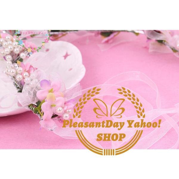 花冠 安い ウェディング 花かんむり 2色 ヘッドドレス 造花 髪飾り 花輪 ブライダル 大人用 リゾート 旅行 花嫁 二次会 結婚式 フェス 森ガール 手作り - 画像 (3)