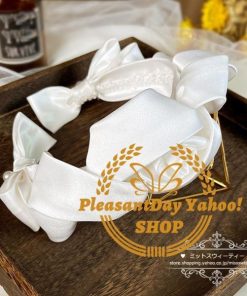 ウエディングヘッドドレス ウェディング 花嫁 サテン ホワイト リボン カチューシャ ヘアバンド 結婚式 披露宴 ブライダル 二次会 前撮り パーティー 韓国風