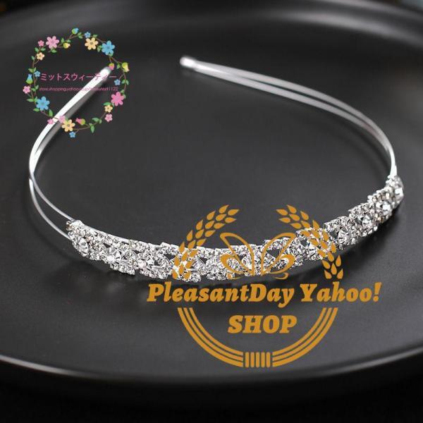 ウエディング カチューシャ ブライダル ヘッドドレス ウェディング 髪飾り パール ヘアアクセサリー 花嫁 リゾート 発表会 演奏会 パーティー フォーマル - 画像 (5)