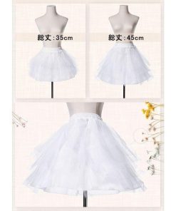 パニエショット三重チュール35cm45cmボリュームスカートゴム入りたっぷりホワイト白レディースドレスをふんわりワンピース
