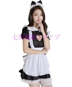 メイド服 コスプレ  クラシカル かわいい 衣装 メイド ランジェリー 猫耳 黒 ミニ丈 仮装 パーティー変装 文化祭 学園祭大人 可愛い 20代