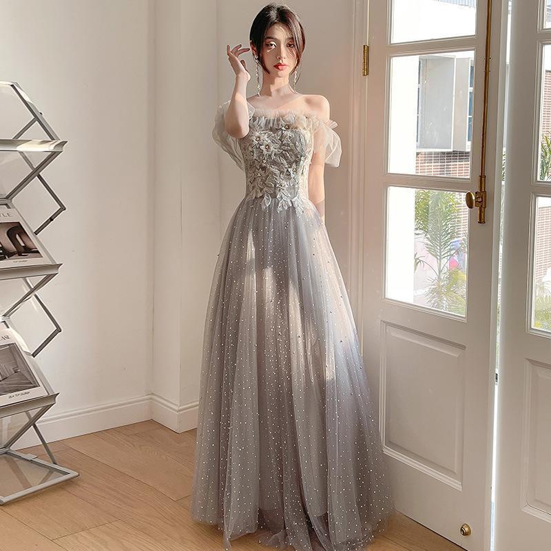 ブライズメイドドレスウェディングドレスパーテイードレスドレスフリーサイズドレス格安二次会お揃いドレスレディースゲストドレス女性用 - 画像 (2)