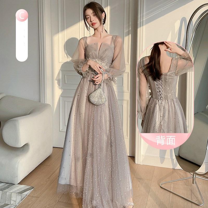 ブライズメイドドレスウェディングドレスパーテイードレスドレスフリーサイズドレス格安二次会お揃いドレスレディースゲストドレス女性用 - 画像 (6)