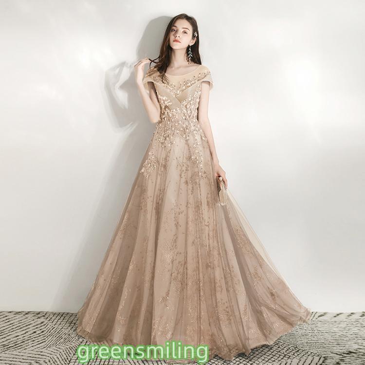 ロングドレス 演奏 パーティードレス 結婚式 ドレス ステージドレス 大人 ピアノ 発表コーラス 合唱衣装 マキシ丈 - 画像 (4)