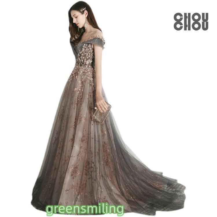 ロングドレス 演奏 パーティードレス 結婚式 ドレス ステージドレス 大人 ピアノ 発表コーラス 合唱衣装 マキシ丈 - 画像 (8)