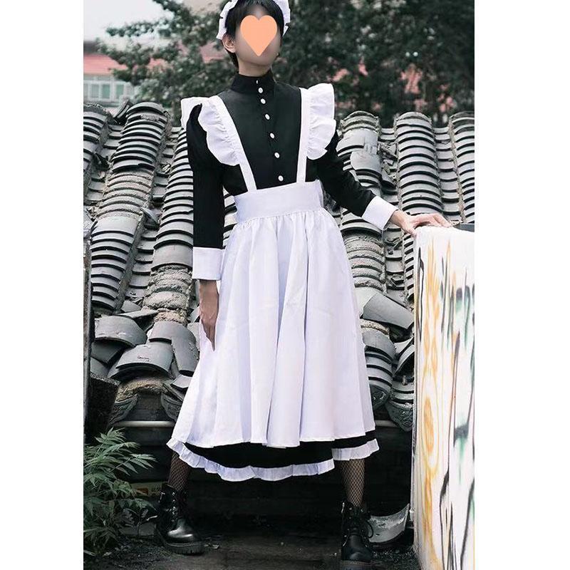 【タイムセール】メイド服 コスプレ レディース メンズ フレンチメイド ロングコスチューム 大人 エプロン 家政婦 コスプレ衣装 仮装 コミケ イベントクリスマス - 画像 (5)