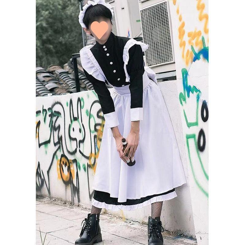 【タイムセール】メイド服 コスプレ レディース メンズ フレンチメイド ロングコスチューム 大人 エプロン 家政婦 コスプレ衣装 仮装 コミケ イベントクリスマス - 画像 (7)