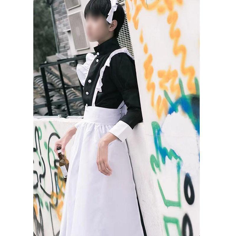【タイムセール】メイド服 コスプレ レディース メンズ フレンチメイド ロングコスチューム 大人 エプロン 家政婦 コスプレ衣装 仮装 コミケ イベントクリスマス - 画像 (8)