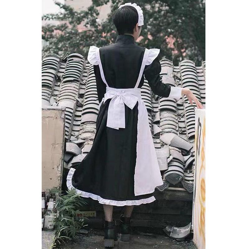 【タイムセール】メイド服 コスプレ レディース メンズ フレンチメイド ロングコスチューム 大人 エプロン 家政婦 コスプレ衣装 仮装 コミケ イベントクリスマス - 画像 (9)