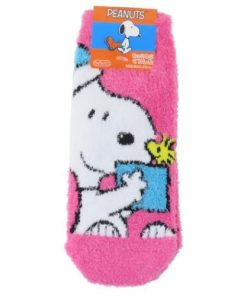 PEANUTS スヌーピー グッズ 女性用防寒靴下 ピーナッツ キャラクター もっこもこ靴下 レディースソックス