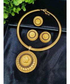 ジュエリー レディース セット 3点セット ゴールドメッキジュエリー:ネックレス、ピアス、リング - 女性に人気、ヨーロッパ、中東