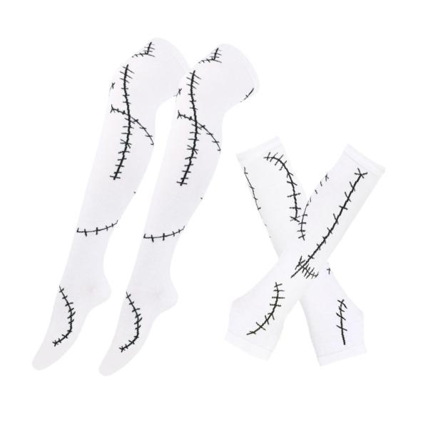 ハロウィンコスチュームステッチアームスリーブとロングソックス多目的スタイルC - 画像 (5)