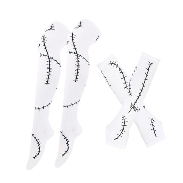 ハロウィンコスチュームステッチアームスリーブとロングソックス多目的スタイルC - 画像 (6)