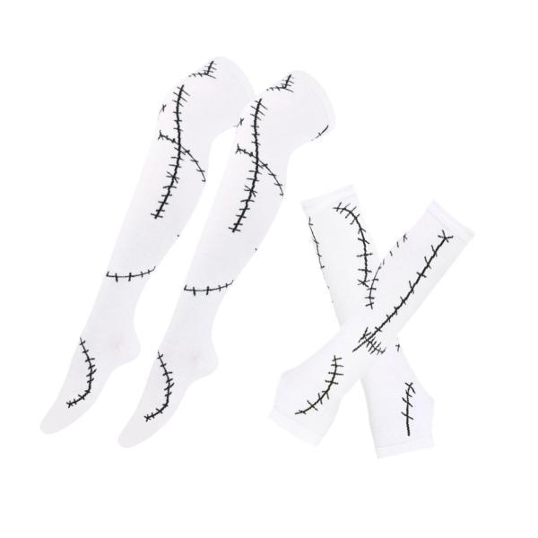 ハロウィンコスチュームステッチアームスリーブとロングソックス多目的スタイルC - 画像 (7)