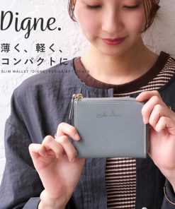 LIZDAYS ミニ財布 レディース 牛革 L字ファスナー 小銭入れ 薄い財布 コンパクト カード入れ 財布 ヴォーエプソン 上品 大人 ギフト スキミング防止