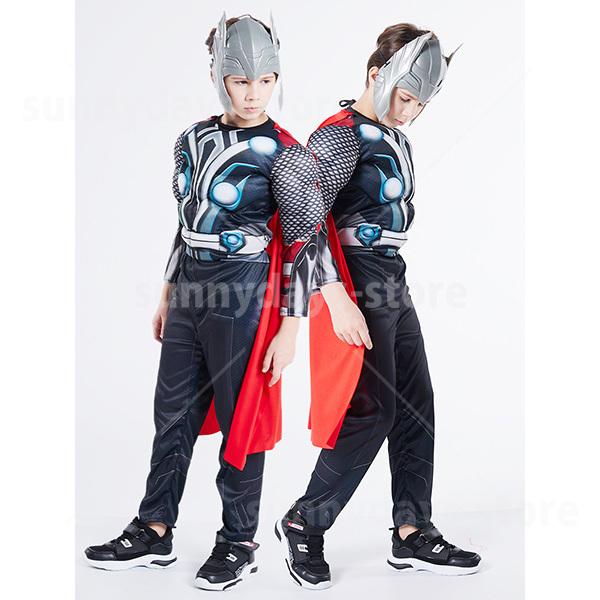 マイティ ソー コスプレ 衣装 マスク 付き Thor ハロウィン 仮装 子供 男 キッズ 男の子 アベンジャーズ 風 クリスマス ハロウィーン コスチューム 服 - 画像 (3)