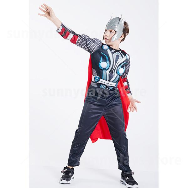 マイティ ソー コスプレ 衣装 マスク 付き Thor ハロウィン 仮装 子供 男 キッズ 男の子 アベンジャーズ 風 クリスマス ハロウィーン コスチューム 服 - 画像 (6)
