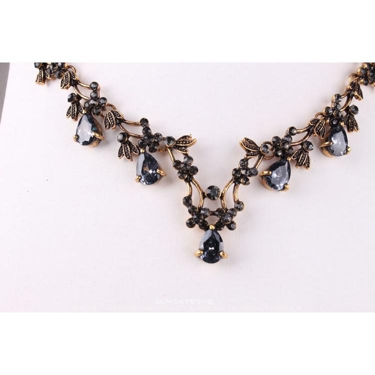 ウェディングティアラ ネックレス/イヤリング ブライダル ティアラ クリスタル ウエディング パーティー ジュエリー ブライダル小物 結婚式 - 画像 (7)