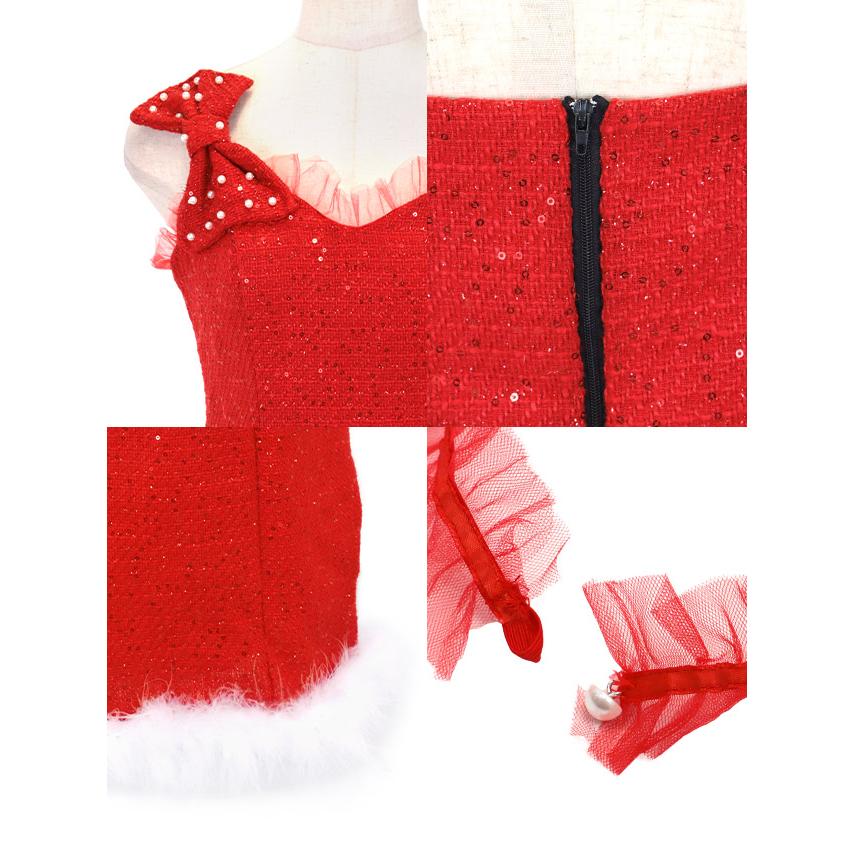 Tika サンタ コスプレ セット サンタ帽子 キャミ ワンピース 赤 かわいい サンタコス レディース 衣装 大人 クリスマス - 画像 (7)
