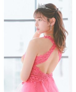 Tika ロングドレス キャバドレス ロング 大きいサイズ キャバ ドレス フラワー 刺繍 レース チュール キャバワンピ セクシー 白 2l 3l XL XXL Aライン