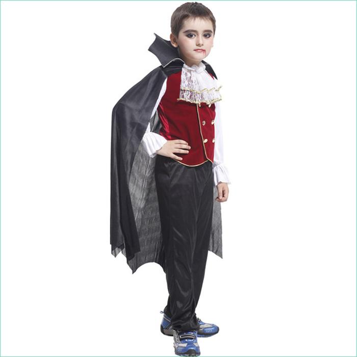 ハロウィン仮装 ヴァンパイア キッズ用 コスチューム 吸血鬼 コスプレ衣装 子供 男の子 トップス ボトムス マント 3点セット コウモリ ドラキュラ 人気 定番 - 画像 (4)