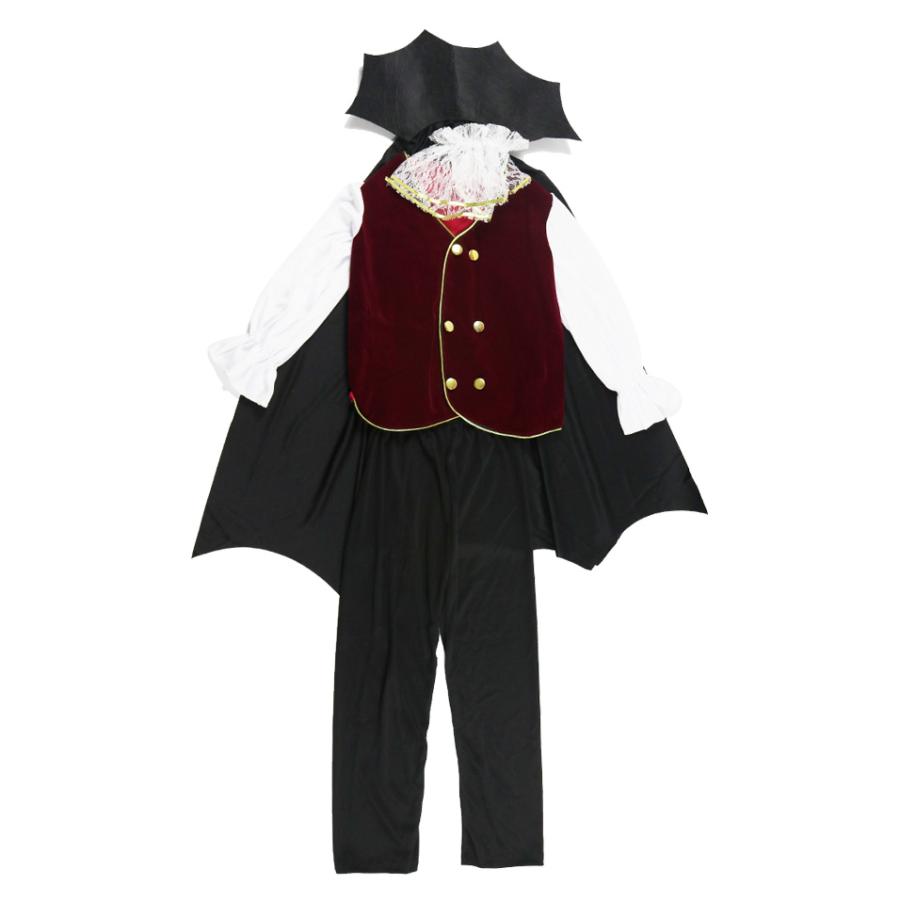 ハロウィン仮装 ヴァンパイア キッズ用 コスチューム 吸血鬼 コスプレ衣装 子供 男の子 トップス ボトムス マント 3点セット コウモリ ドラキュラ 人気 定番 - 画像 (8)
