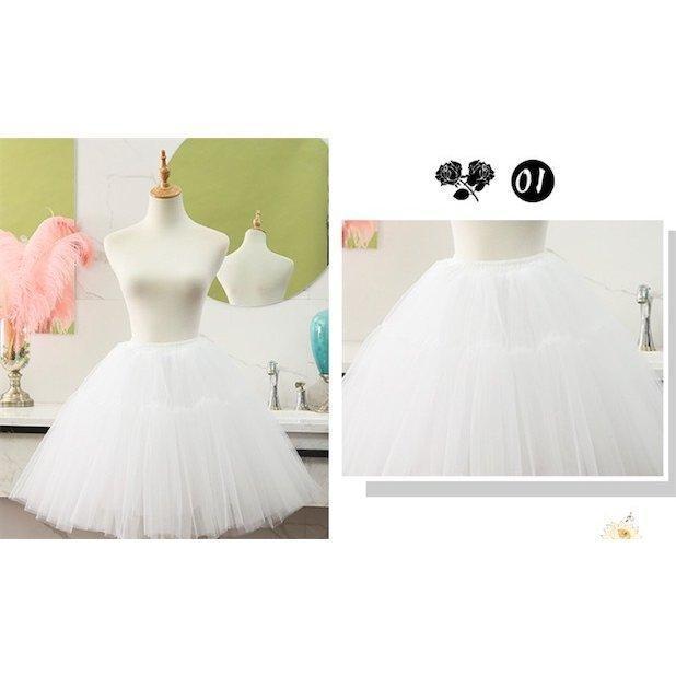 メイド服 大人ドレス用 lolita パニエ 黒 白 コスプレ ロリータ ワイヤー無し 柔らかい チュチュ ふんわり ボリューム 可愛い 全店2点 - 画像 (5)