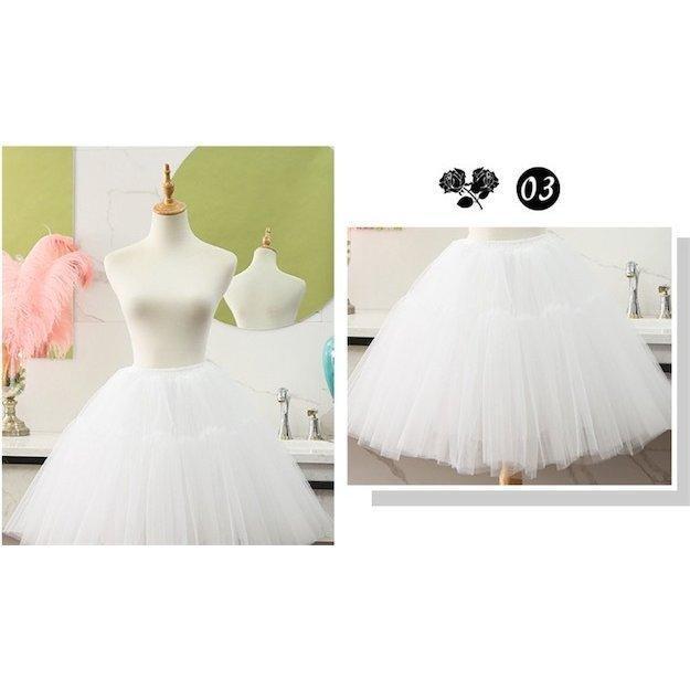 メイド服 大人ドレス用 lolita パニエ 黒 白 コスプレ ロリータ ワイヤー無し 柔らかい チュチュ ふんわり ボリューム 可愛い 全店2点 - 画像 (7)