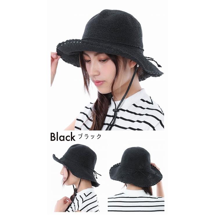 Drection 帽子 レディース 麦わら帽子 ペーパー 折りたたみ 保育士 uv 春 夏 春夏 UVカット ストローハット 母の日 ギフト つば広 日焼け防止 爆買 - 画像 (6)