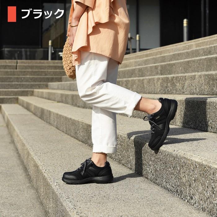 DUNLOP REFINED ウォーキングシューズ レディース スニーカー 軽量 幅広 ダンロップ リファインド DC1509 ひも 靴 ファスナー付き 4e ワイド クッション - 画像 (2)