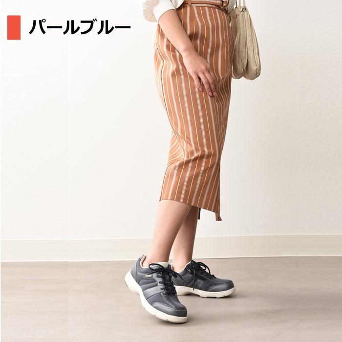 DUNLOP REFINED ウォーキングシューズ レディース スニーカー 軽量 幅広 ダンロップ リファインド DC1509 ひも 靴 ファスナー付き 4e ワイド クッション - 画像 (5)