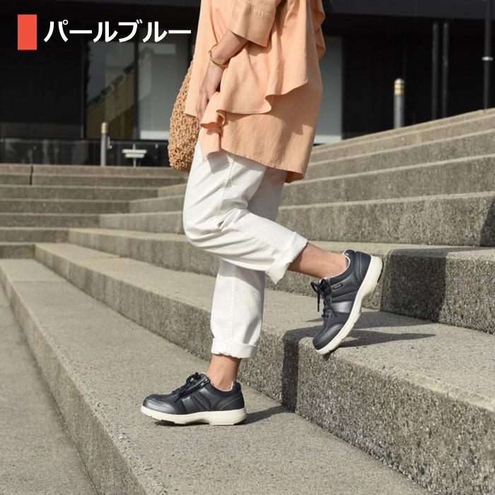 DUNLOP REFINED ウォーキングシューズ レディース スニーカー 軽量 幅広 ダンロップ リファインド DC1509 ひも 靴 ファスナー付き 4e ワイド クッション - 画像 (6)