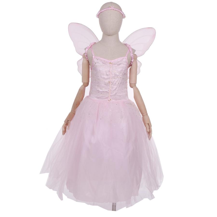 ハロウィン 衣装 コスチューム コスプレ 仮装 女の子 子ども 子供 キッズ 小学生 保育園 かわいい 蝶 エルフ 妖精ドレス 3点SET 100 110 120cm 緑 - 画像 (5)