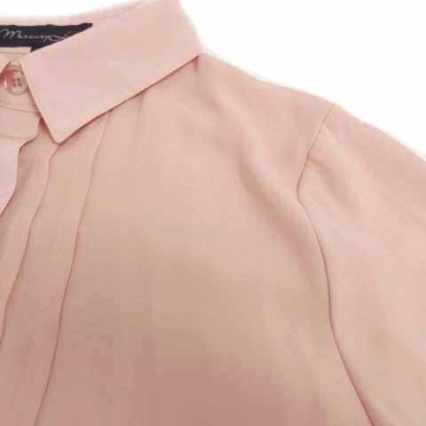 マーキュリーリュクス MercuryLUX シャツ プリーツ 長袖 透け感 ピンクベージュ 1 レディース - 画像 (2)