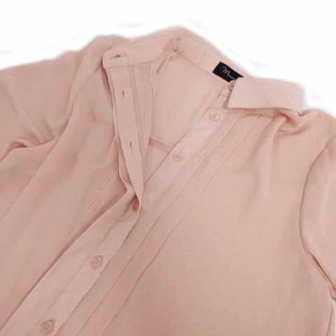マーキュリーリュクス MercuryLUX シャツ プリーツ 長袖 透け感 ピンクベージュ 1 レディース - 画像 (3)