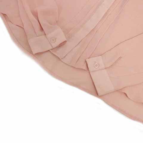 マーキュリーリュクス MercuryLUX シャツ プリーツ 長袖 透け感 ピンクベージュ 1 レディース - 画像 (4)