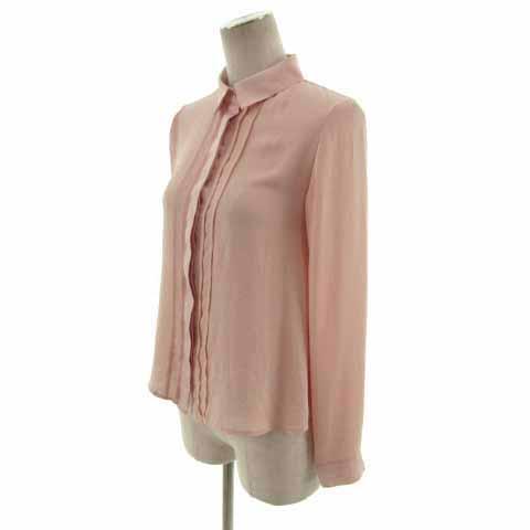 マーキュリーリュクス MercuryLUX シャツ プリーツ 長袖 透け感 ピンクベージュ 1 レディース - 画像 (5)