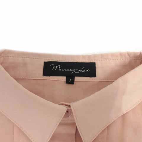 マーキュリーリュクス MercuryLUX シャツ プリーツ 長袖 透け感 ピンクベージュ 1 レディース - 画像 (7)