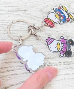 3連アクリルキーホルダー キーリング あひるのペックル サンリオ 35th A マリモクラフト